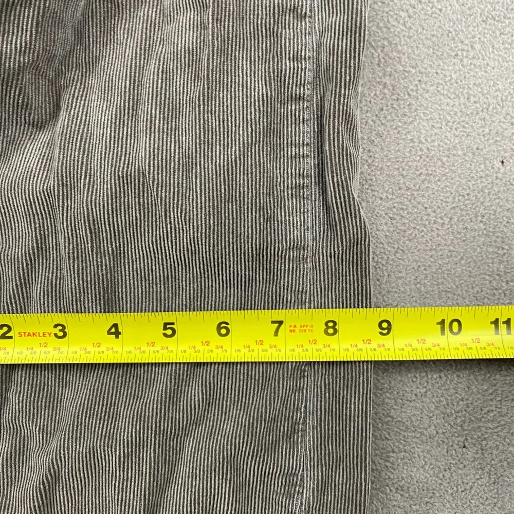VTG Lucky Brand Dungarees Corduroy Pants Made in USA Grey Brown Button Fly 12/31